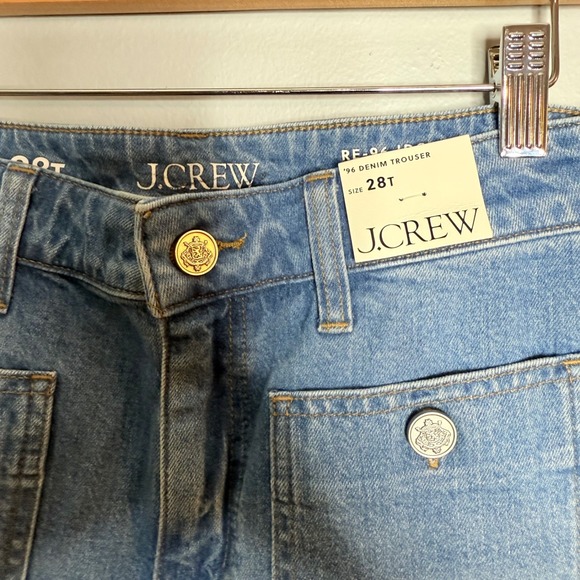 J.Crew High-rise Sailor denim trouser in 1996 semi-stretch 28T - Picture 6 of 8